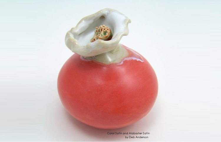 Alabaster Satin and Coral Satin. Artist: Deb Anderson