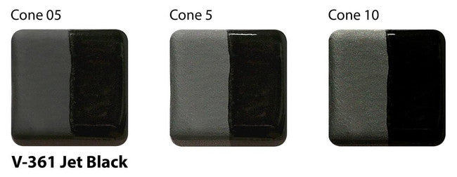 Amaco Jet Black Velvet Underglaze V-361-Q cone tiles