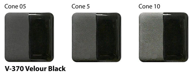 Amaco Velour Black Velvet Underglaze V-370-Q cone tiles