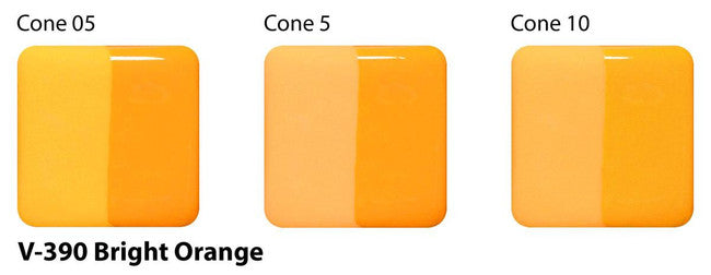 Amaco Bright Orange Velvet Underglaze V-390-Q cone tiles