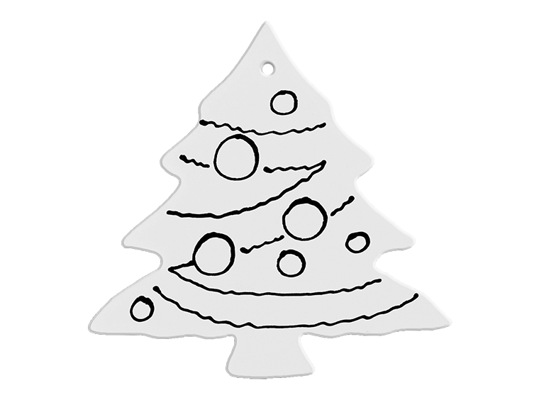 Christmas Tree Ornament - Hand Detailed