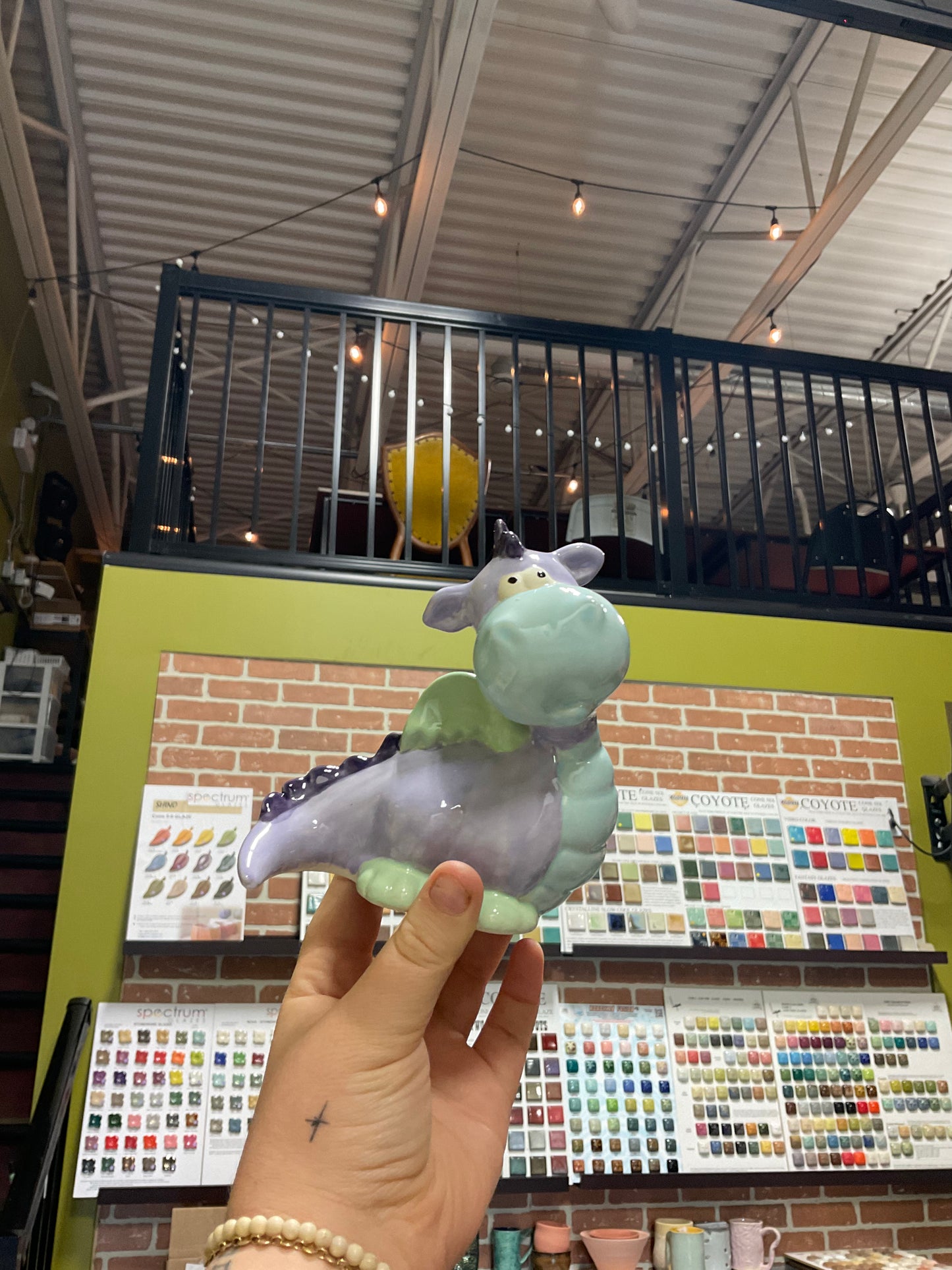 Kids Dragon Party Animal 4.5"h - Great White North Pottery Supplies