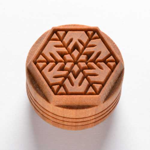 Scl-104 Large Round Stamp – Snowflake 4