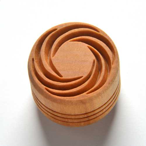 Scl-119 Large Round Stamp – Spiral Wreath
