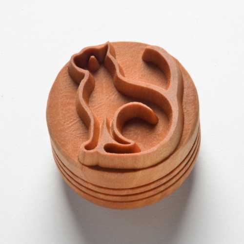 Scl-125 Large Round Stamp – Cat