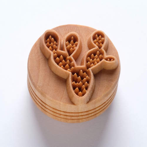 Scl-147 Large Round Stamp – Prickly Pear Cactus