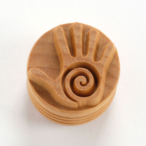 Scl-159 Large Round Stamp – Hand with Spiral