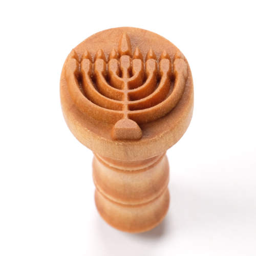 Scm-283 Medium Round Stamp – Hanukkah Menorah
