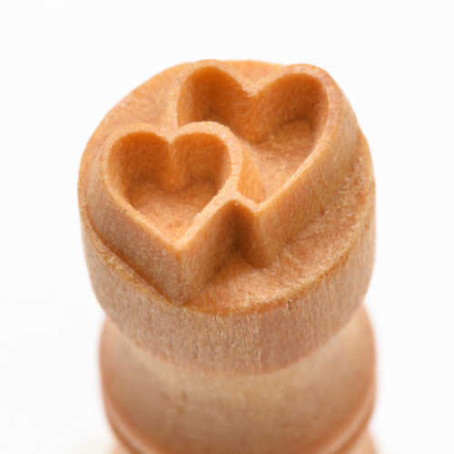 Scs-037 Small Round Stamp – Double Heart