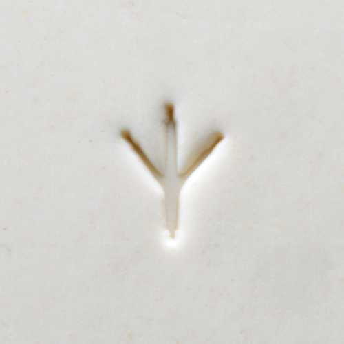 Scs-183 Small Round Stamp – Chicken Footprint