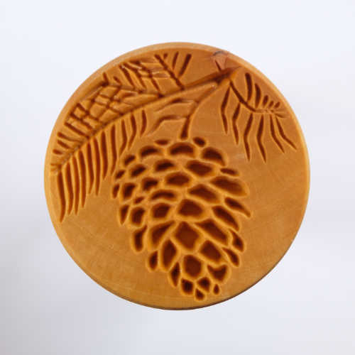 Scxl-002 Extra Large Round Stamp – Pine Cone 1