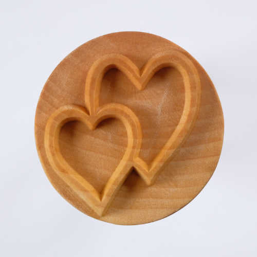 Scxl-011 Extra Large Round Stamp – Double Heart