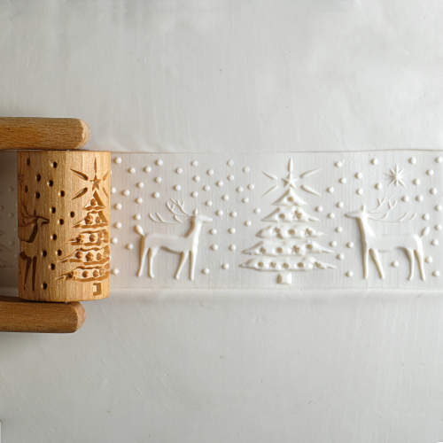RL-045 Large Handle Roller – Reindeer Christmas