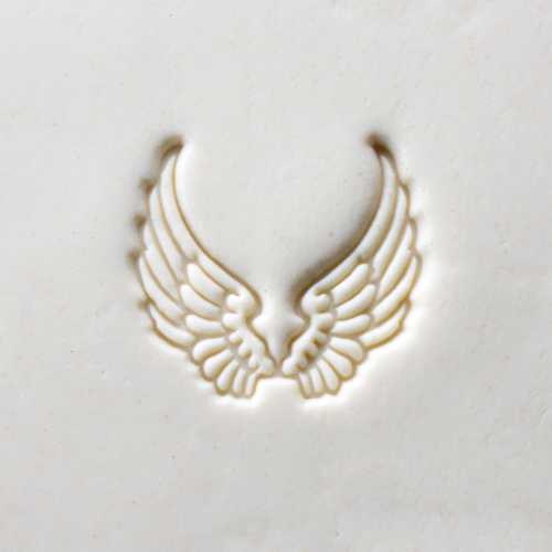 Scl-101 Large Round Stamp – Angel Wings