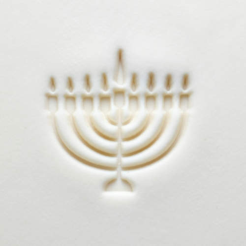 Scl-145 Large Round Stamp – Hanukah Menorah