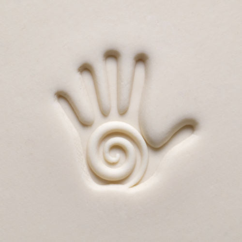 Scl-159 Large Round Stamp – Hand with Spiral