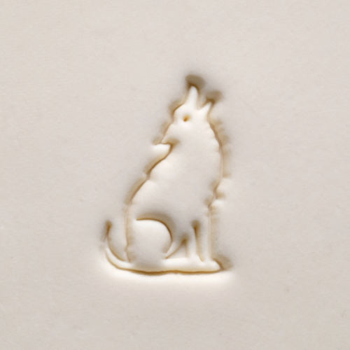 Scl-161 Large Round Stamp – Howling Wolf