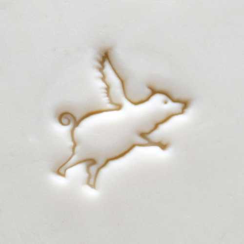 Scm-253 Medium Round Stamp – Flying pig