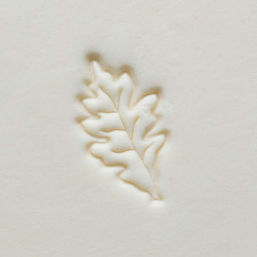 Scm-266 Medium Round Stamp – Oak Leaf Outline