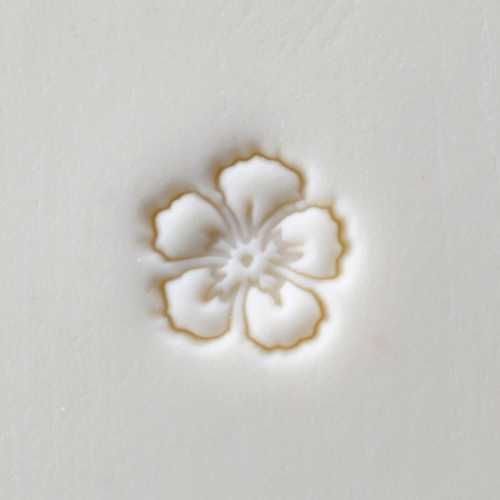 Scs-184 Small Round Stamp – Hibiscus Flower Outline