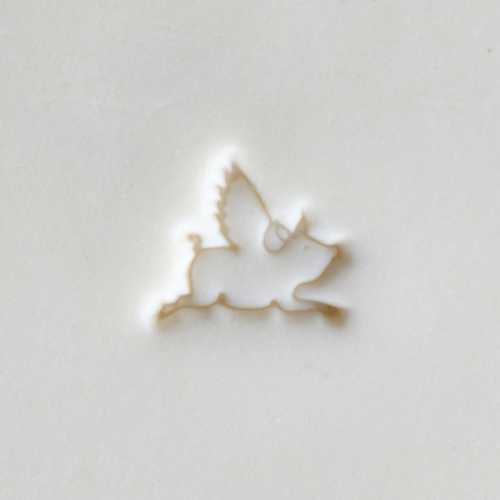 Scs-187 Small Round Stamp – When Pigs Fly
