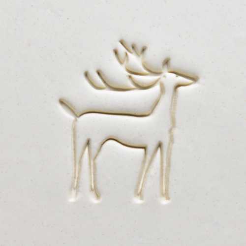 Scxl-032 Extra Large Round Stamp – Reindeer Outline