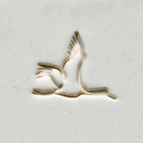 Scl-052 Large Round Stamp – Flying Bird