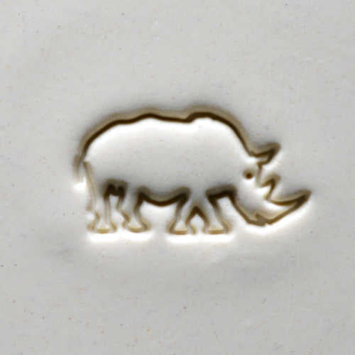 Scl-061 Large Round Stamp – Charging Rhino
