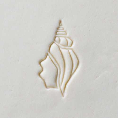Scl-078 Large Round Stamp – Conch Shell