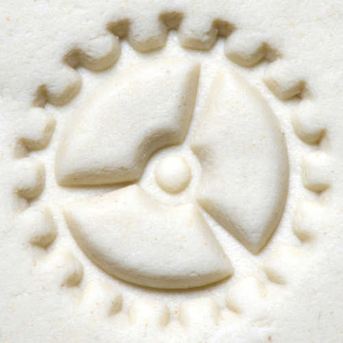 Scm-181 Medium Round Stamp – Three Spoked Gear
