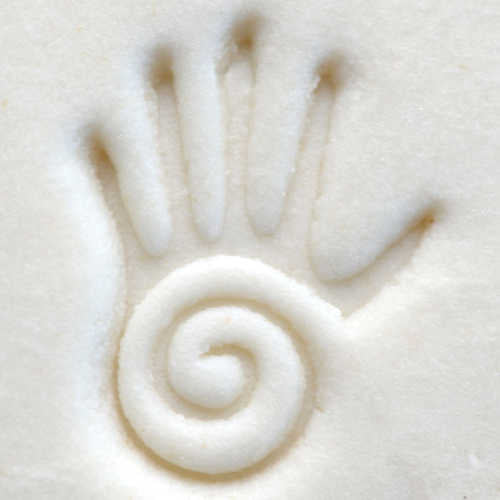 Scs-127 Small Round Stamp – Hand W/ Spiral