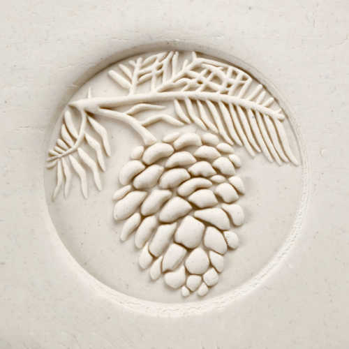 Scxl-002 Extra Large Round Stamp – Pine Cone 1