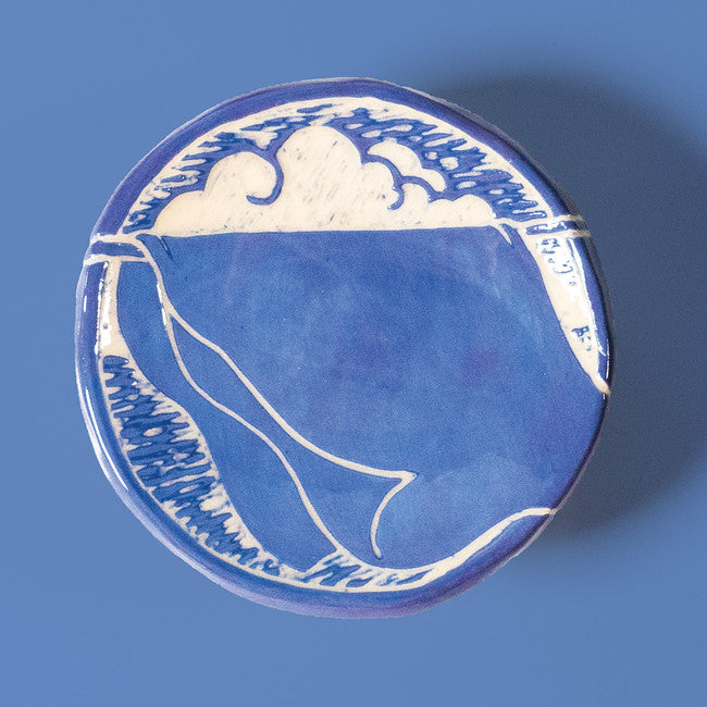 Amaco Indigo Velvet Underglaze V-330-Q cone tiles used on functional ceramics