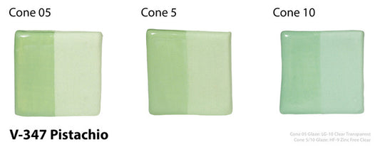 Amaco Pistachio Velvet Underglaze V-347-Q cone tiles