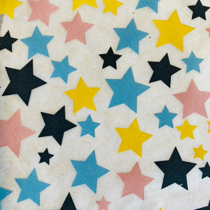Multi Coloured Stars Underglaze Transfer