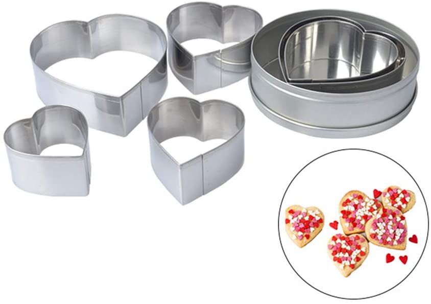 Heart Shaped Cookie Cutters - Set of 6