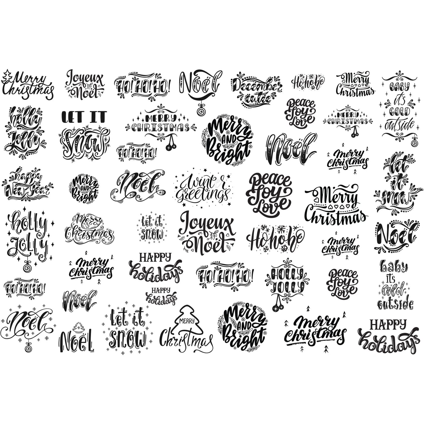 Holiday Greetings Type - Great White North Pottery Supplies