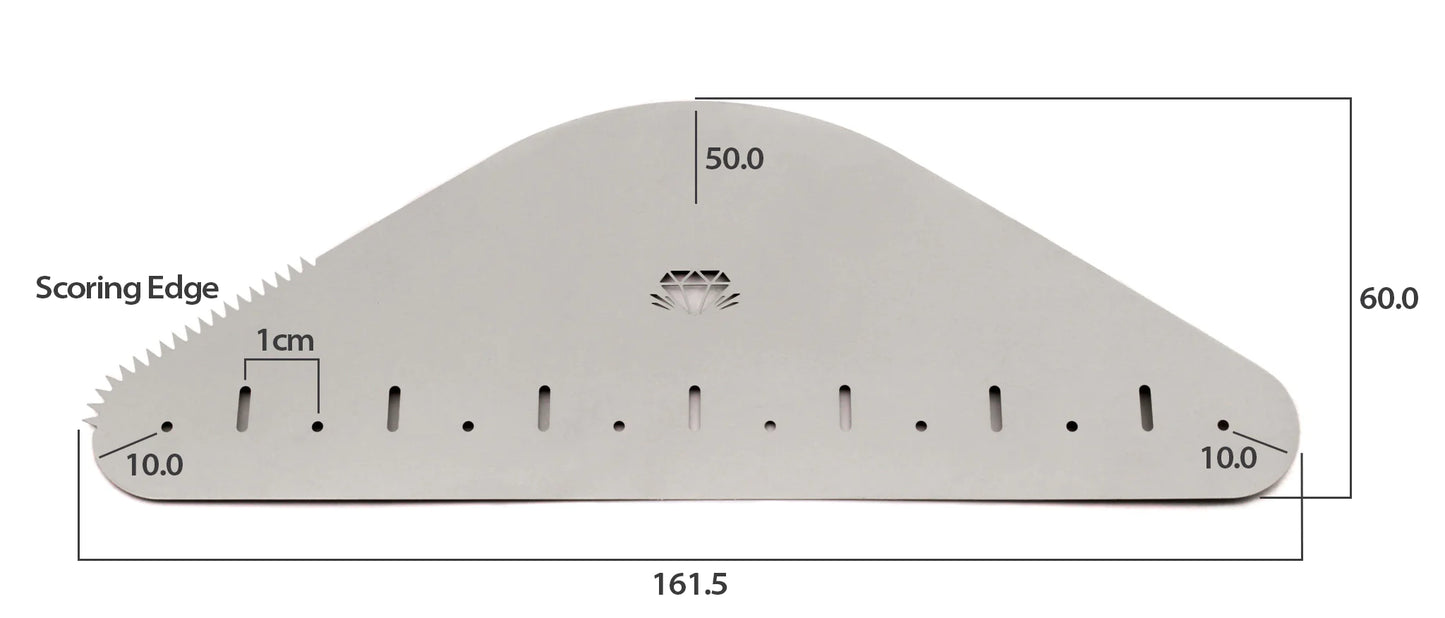 DiamondCore Large Metal Rib - Great White North Pottery Supplies