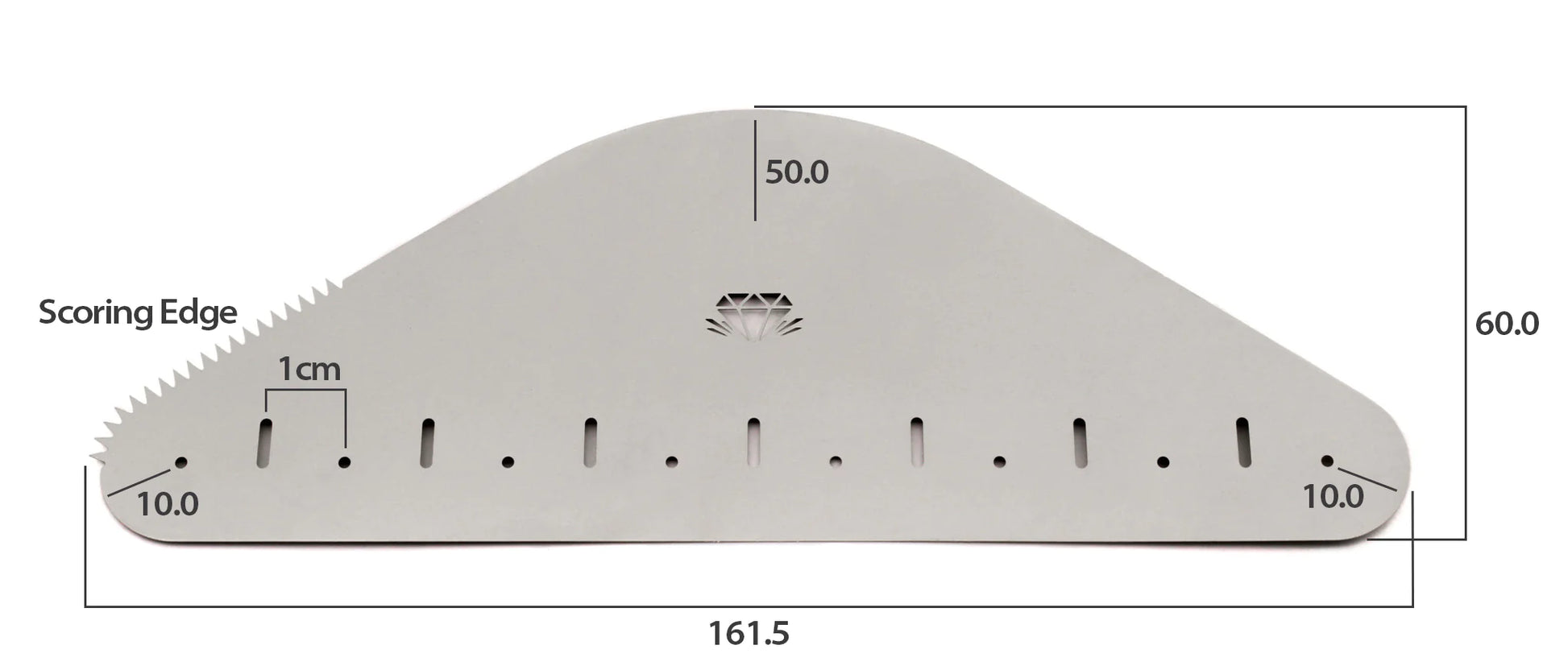 DiamondCore Large Metal Rib - Great White North Pottery Supplies