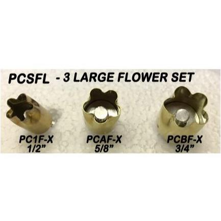 3 Large Flower Pattern Cutters - Great White North Pottery Supplies