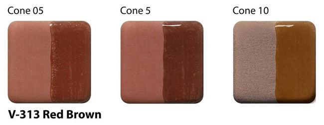 Amaco Red Brown Velvet Underglaze V-313-Q cone tiles