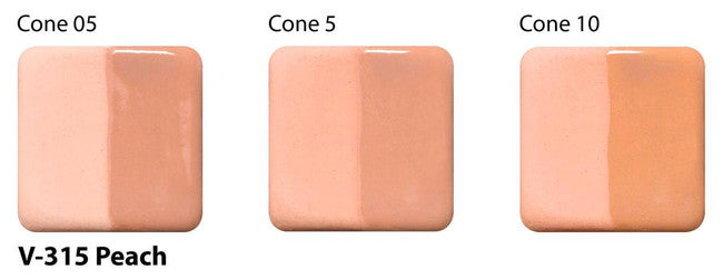 Amaco Peach Velvet Underglaze V-315-Q cone tiles