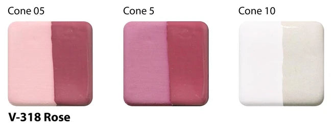 Amaco Rose Velvet Underglaze V-318-Q cone tiles