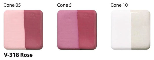 Amaco Rose Velvet Underglaze V-318-Q cone tiles