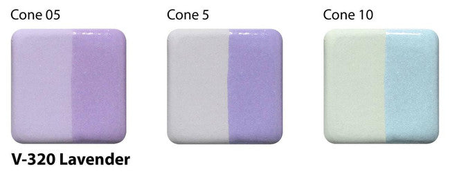 Amaco Lavender Velvet Underglaze V-320-Q cone tiles