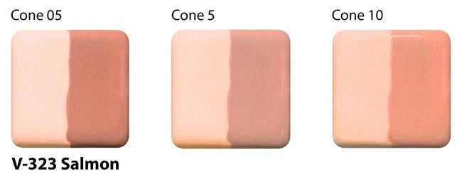 Amaco Salmon Velvet Underglaze V-323-Q cone tiles