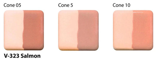 Amaco Salmon Velvet Underglaze V-323-Q cone tiles