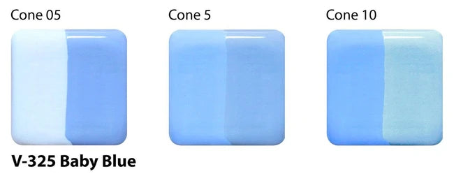 Amaco Baby Blue Velvet Underglaze V-325-Q cone tiles