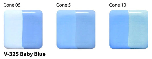 Amaco Baby Blue Velvet Underglaze V-325-Q cone tiles