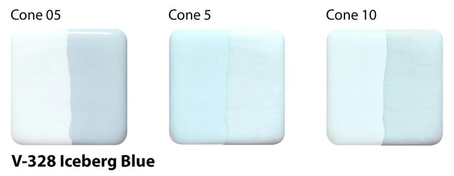 Amaco Iceberg Blue Velvet Underglaze V-328-Q cone tiles